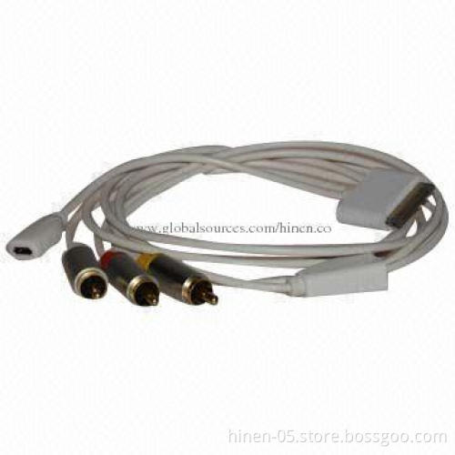 Dock Connector to Component AV Cable with USB, Connects Your Apple Devices